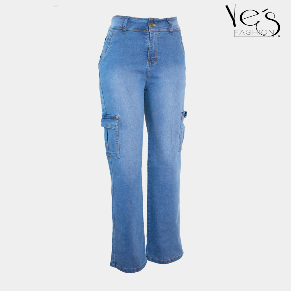 Jean Cargo para Mujer / New! Cargo (Color: Azul Neo)