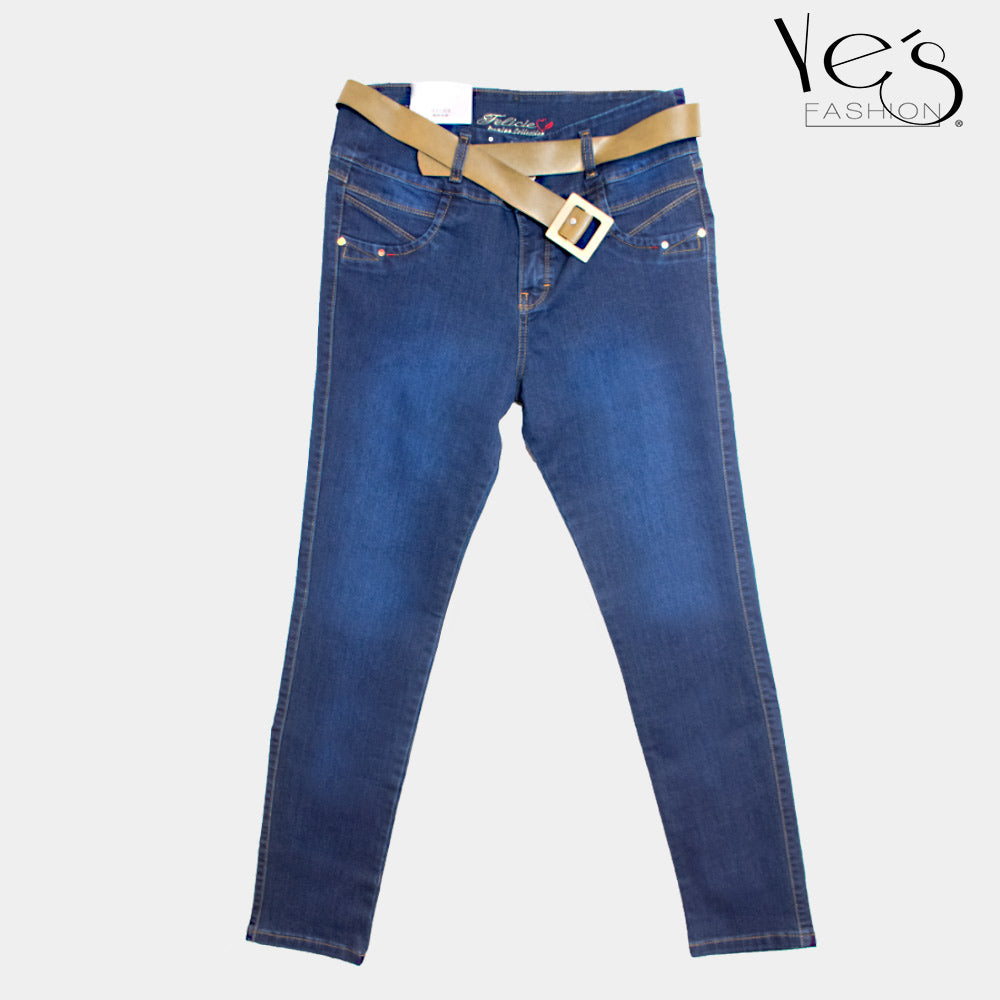 Goddess Jeans: Elegancia Plus en cada Detalle - Color: Indigo Denim