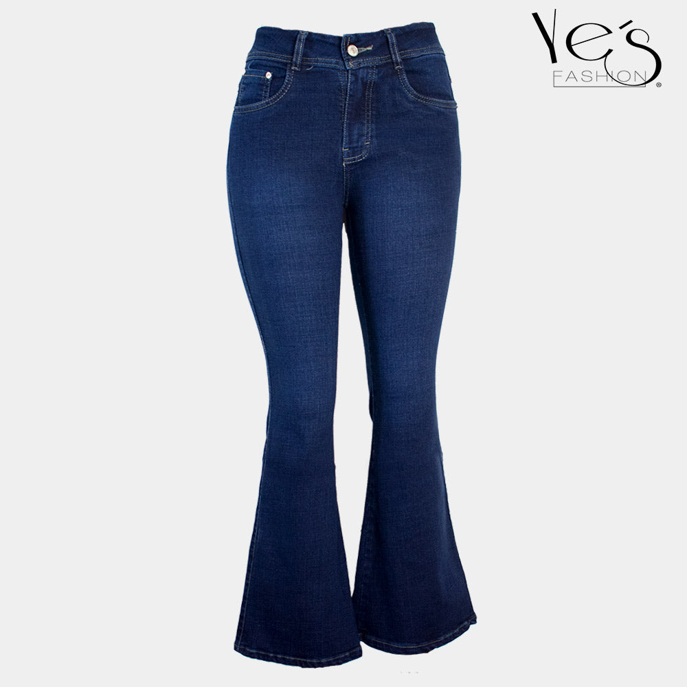 Jeans Flare para Mujer - Basta Acampanada - (Color: Índigo)