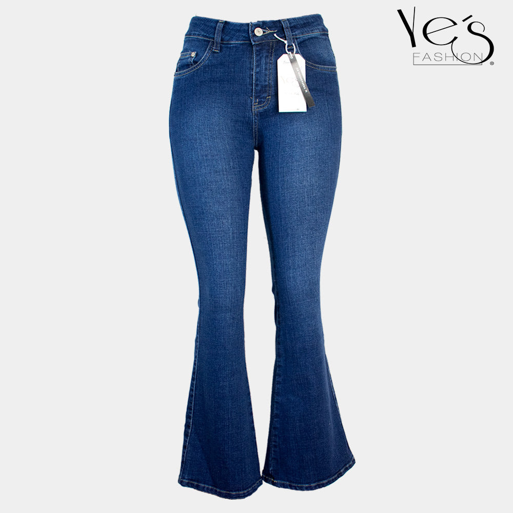Jeans Flare para Mujer Basta Acampanada (Color: Azul Oscuro)