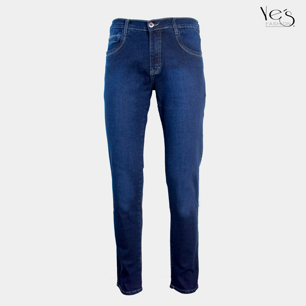 Jean Semi Tubo para Caballero - Elegancia Denim (Color: Indigo)
