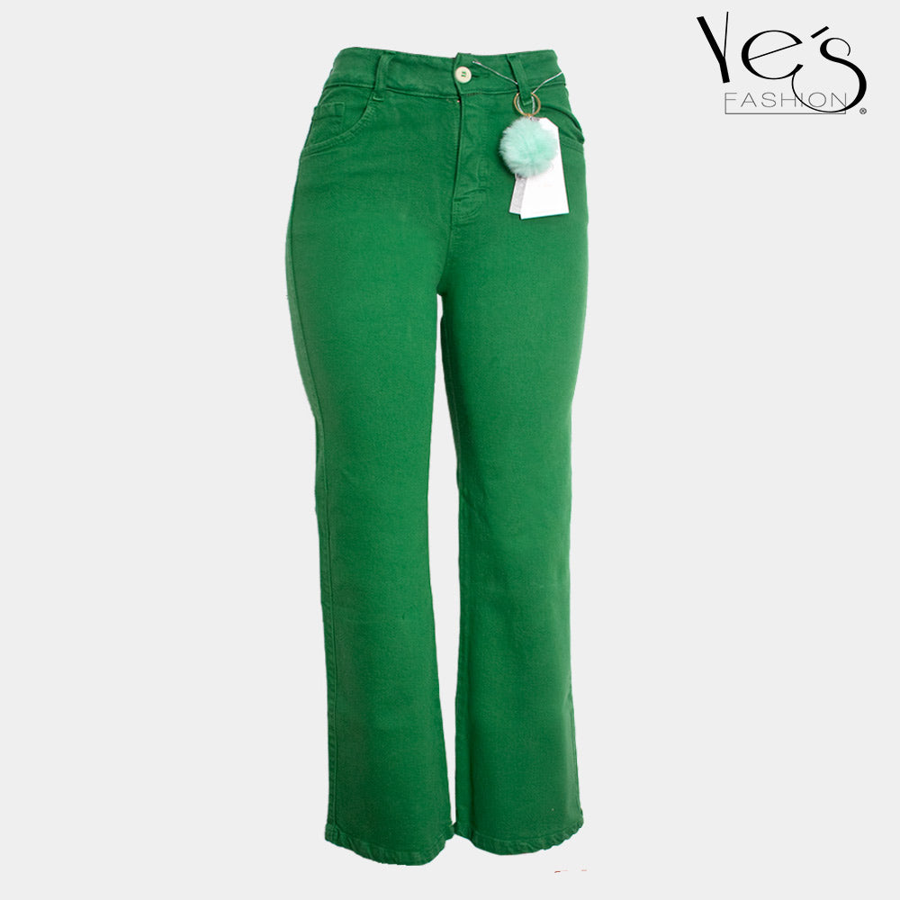 Jeans Cargo para Mujer - Verde Nature (Wide Legs cargo Collection)