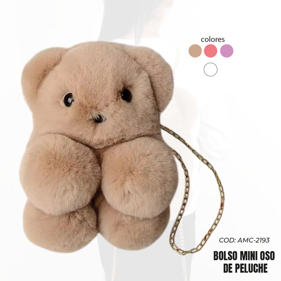 Bolso Mini Oso De Peluche