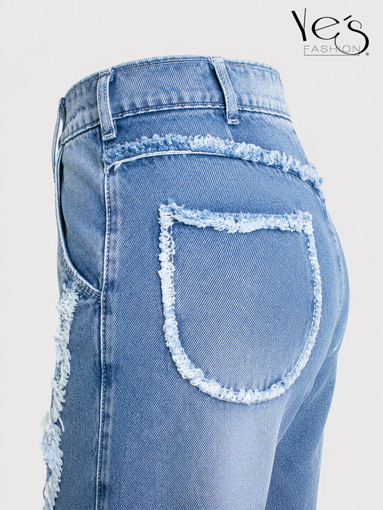 Wide Leg Corazones Desflecados