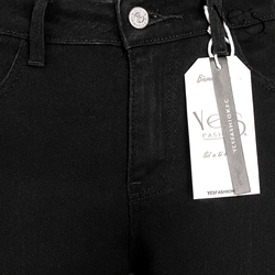 Jeans Flare para Mujer - Basta Acampanada - (Color: Negro) (Tallas Plus)