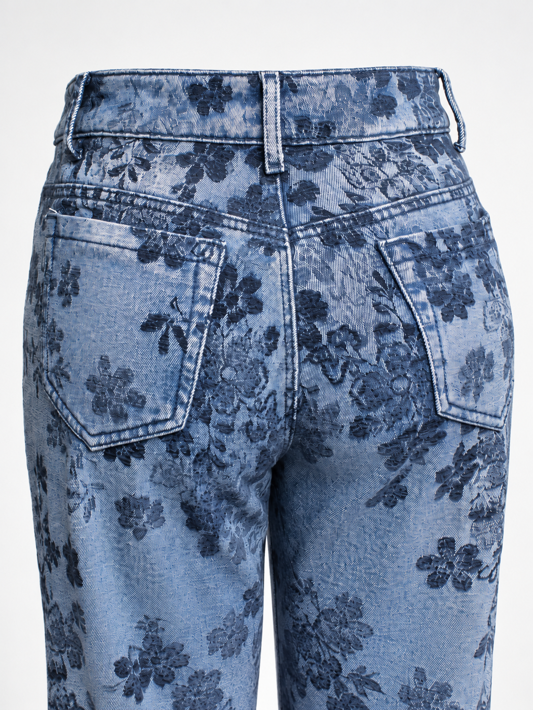 Jean Wide Leg Floral Garden