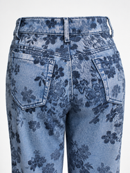 Jean Wide Leg Floral Garden