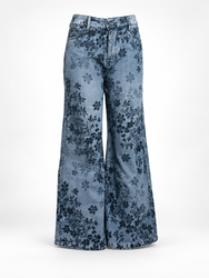 Jean Wide Leg Floral Garden
