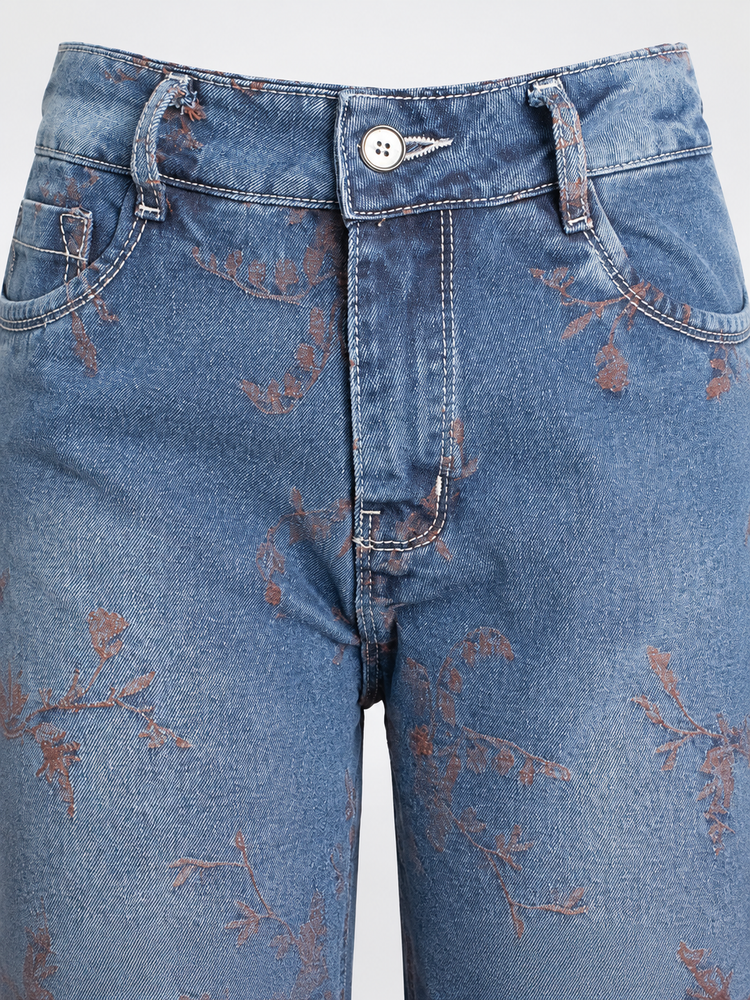 Jean Wide Leg Floral Vintage