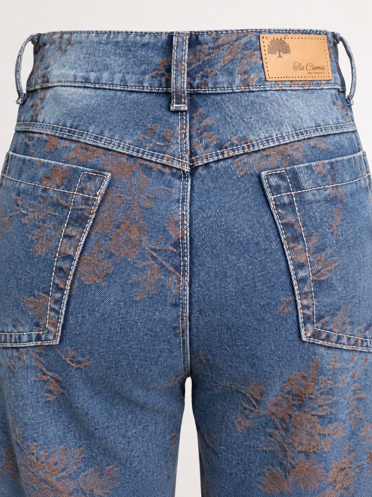 Jean Wide Leg Floral Vintage