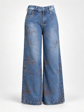 Jean Wide Leg Floral Vintage