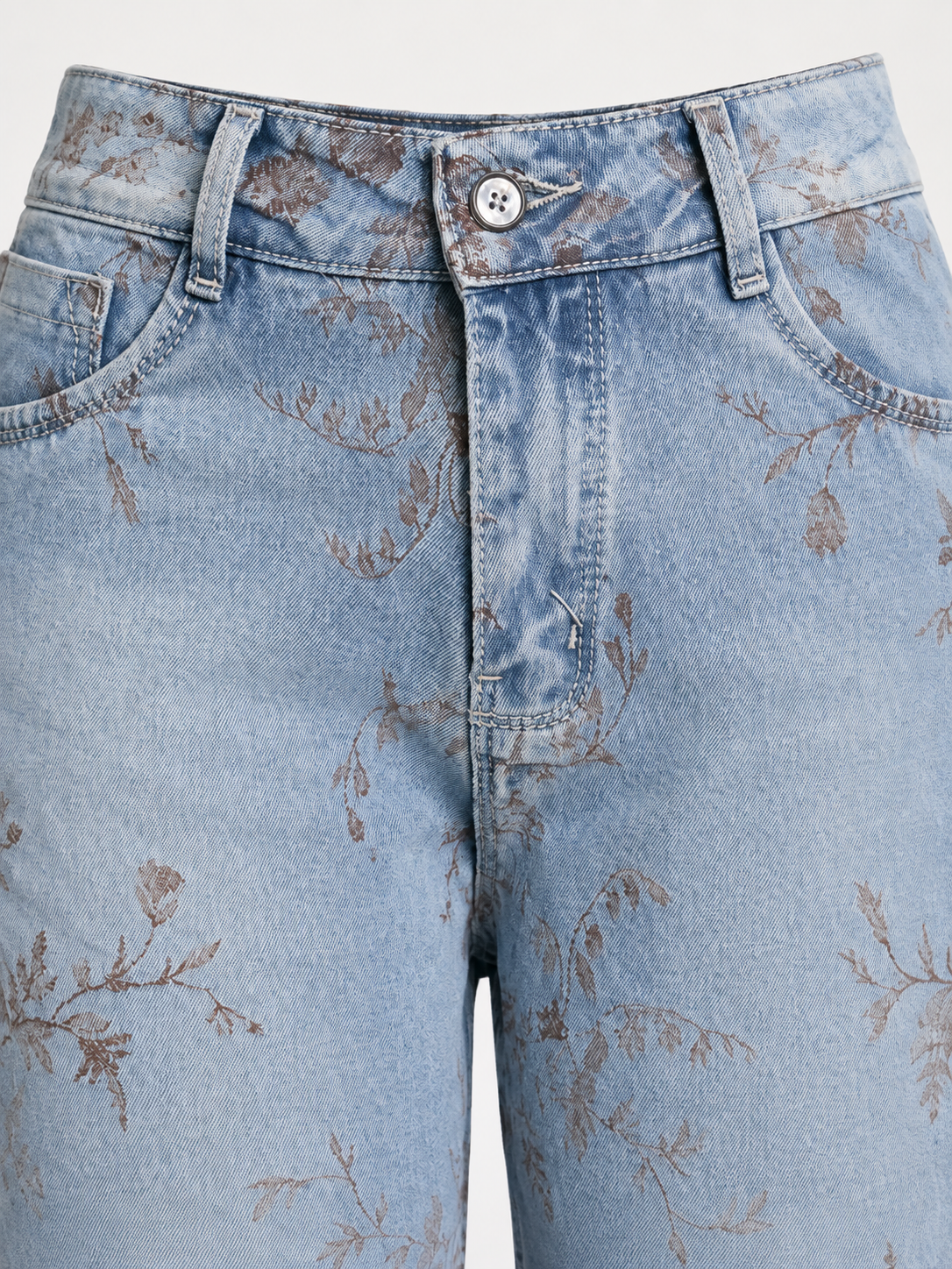 Jean Wide Leg Floral Vintage