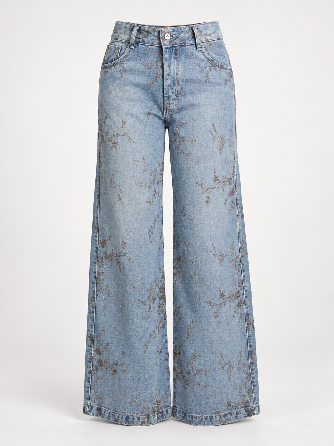 Jean Wide Leg Floral Vintage