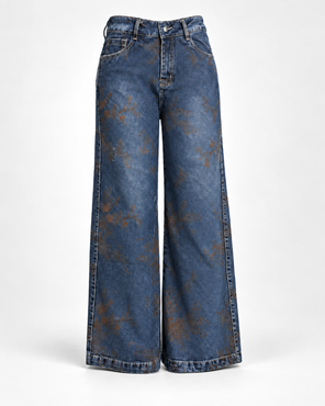 Jean Wide Leg Floral Vintage