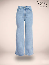 ✨Jean Moonlight Glow – Pretina Alta con Brillos (Celeste)