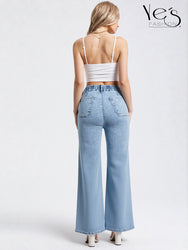 ✨Jean Moonlight Glow – Pretina Alta con Brillos (Celeste)