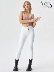 Jean Blanco en 4 Botones – Corte Levanta Cola