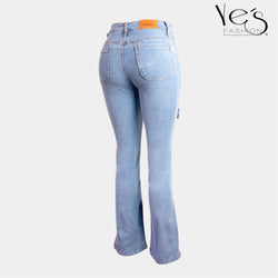 Jeans Flare para Mujer - Basta Acampanada - (Color: Celeste / Cargo Special)