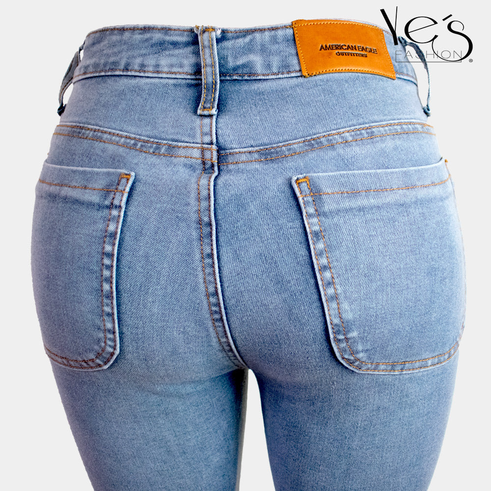 Jeans Flare para Mujer - Basta Acampanada - (Color: Celeste / Cargo Special)