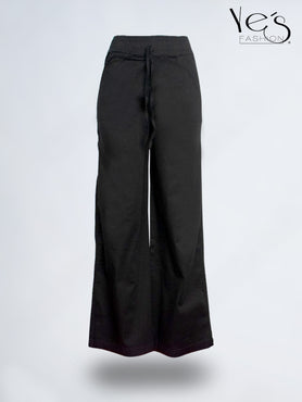 💗 Jean Palazzo Fluido – Pretina Elástica (Negro)