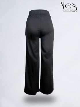 💗 Jean Palazzo Fluido – Pretina Elástica (Negro)