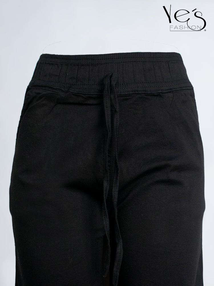 💗 Jean Palazzo Fluido – Pretina Elástica (Negro)
