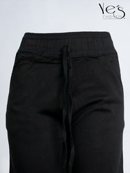 💗 Jean Palazzo Fluido – Pretina Elástica (Negro)