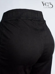 💗 Jean Palazzo Fluido – Pretina Elástica (Negro)