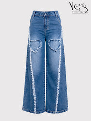 Wide Leg Corazones Desflecados