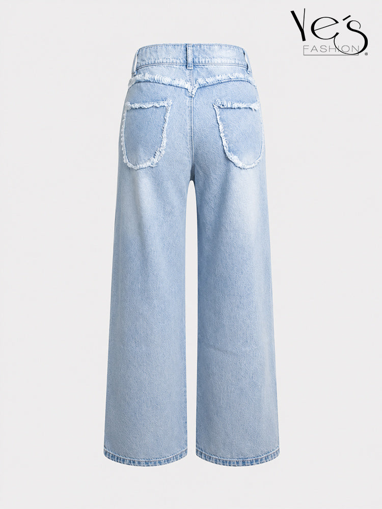 Wide Leg Corazones Desflecados