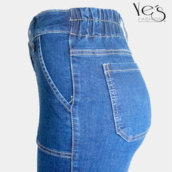 Jean Cargo para Mujer / Cargo Collection (Color: Azul Tradicional)