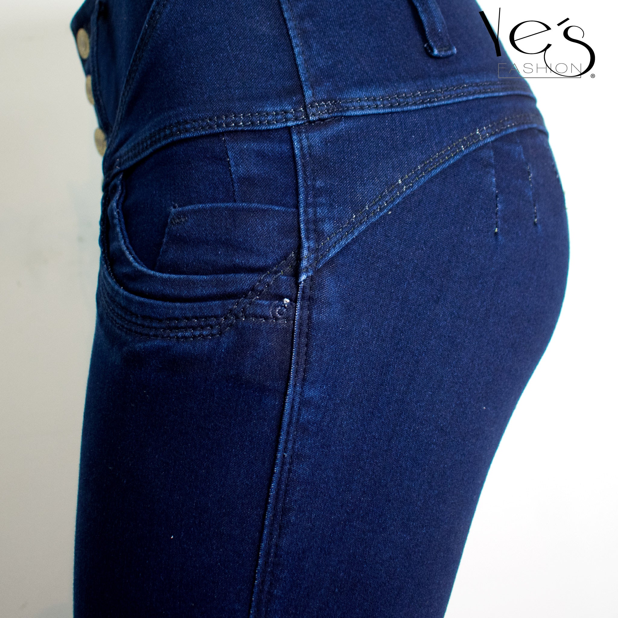 Jean para Mujer con Pretina alta - Color: Indigo (Linda Collection)