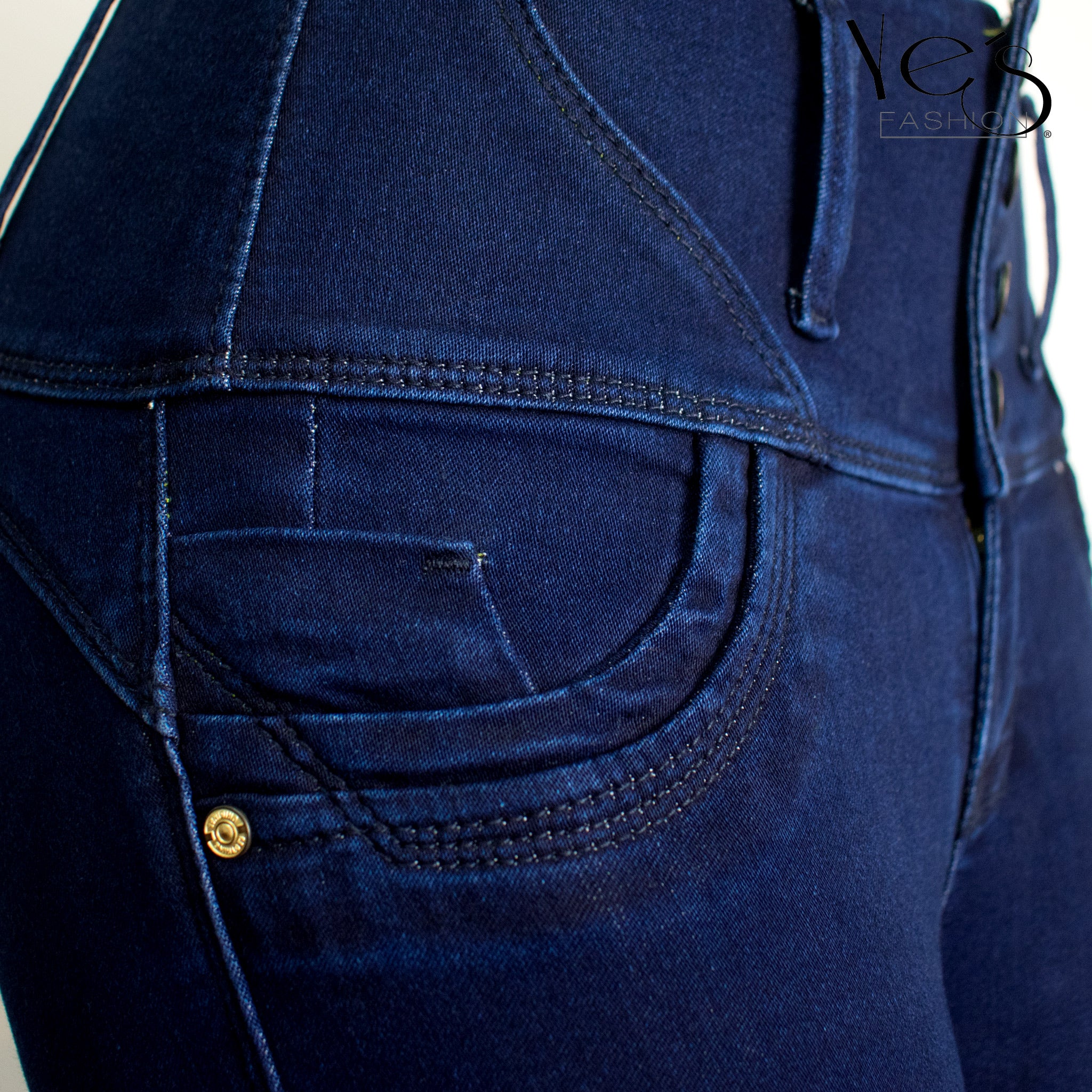 Jean para Mujer con Pretina alta - Color: Indigo (Linda Collection)