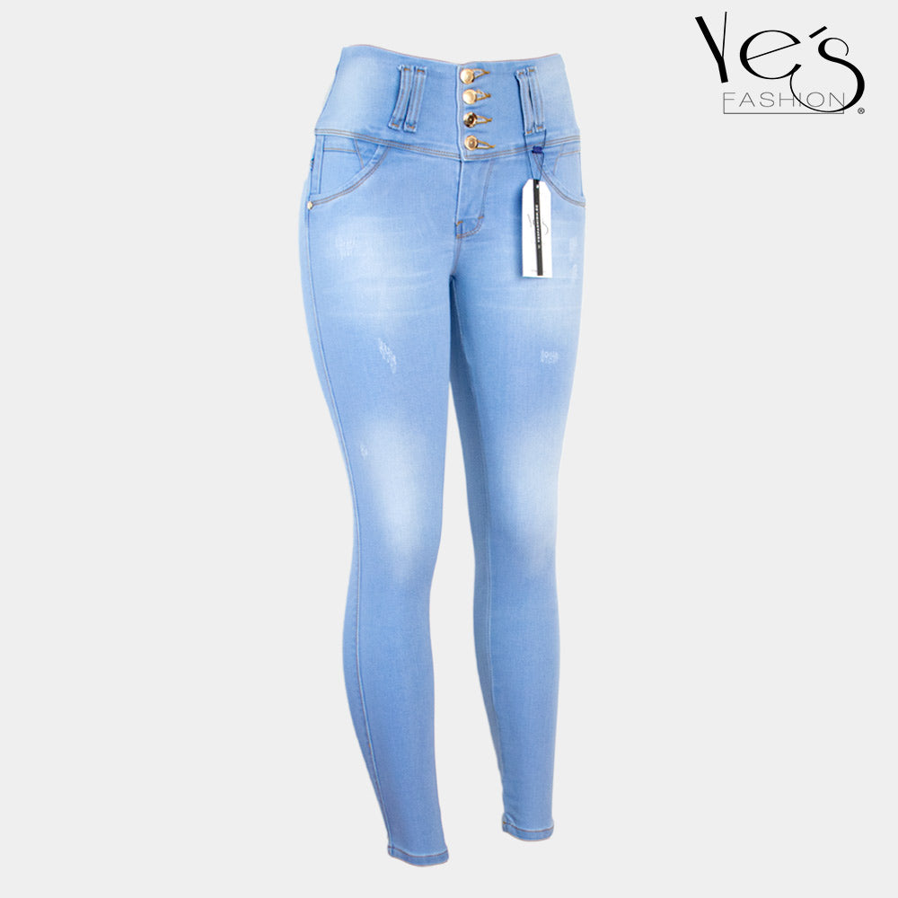 Color Celeste Pantalones Color Mezclilla PANTALON BAGGY JEANS