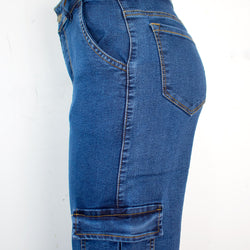 Jean Cargo para Mujer / New! Cargo (Color: Azul Tradicional)