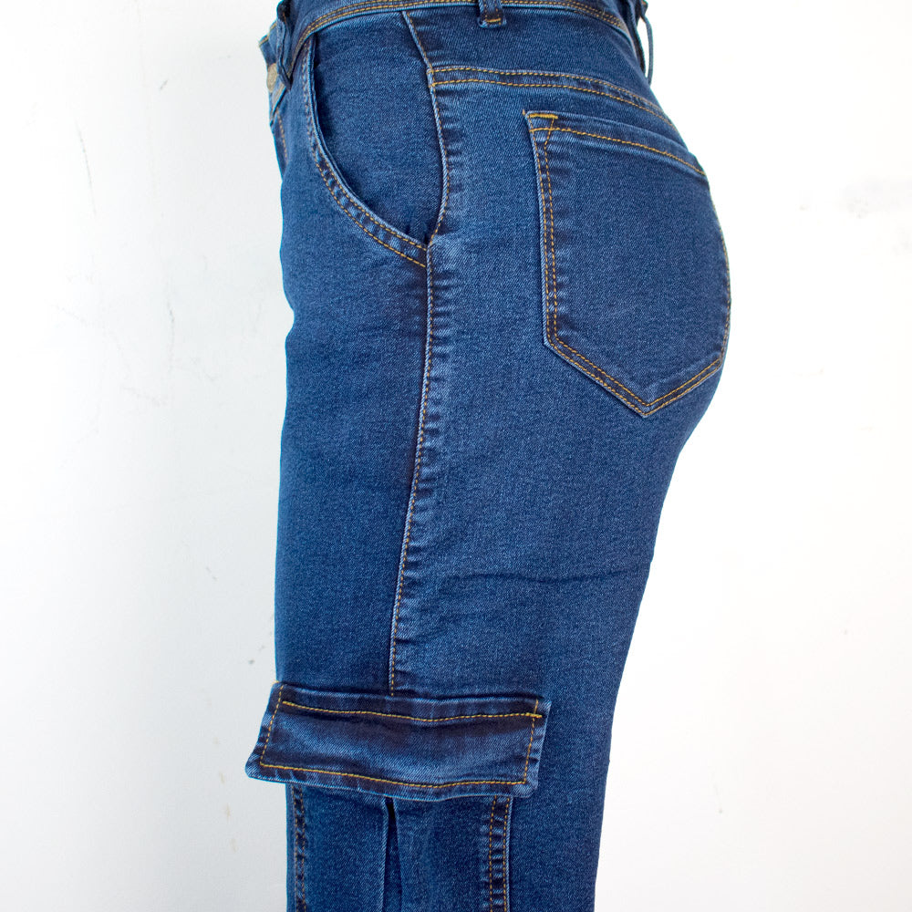 Jean Cargo para Mujer / New! Cargo (Color: Azul Oscuro)