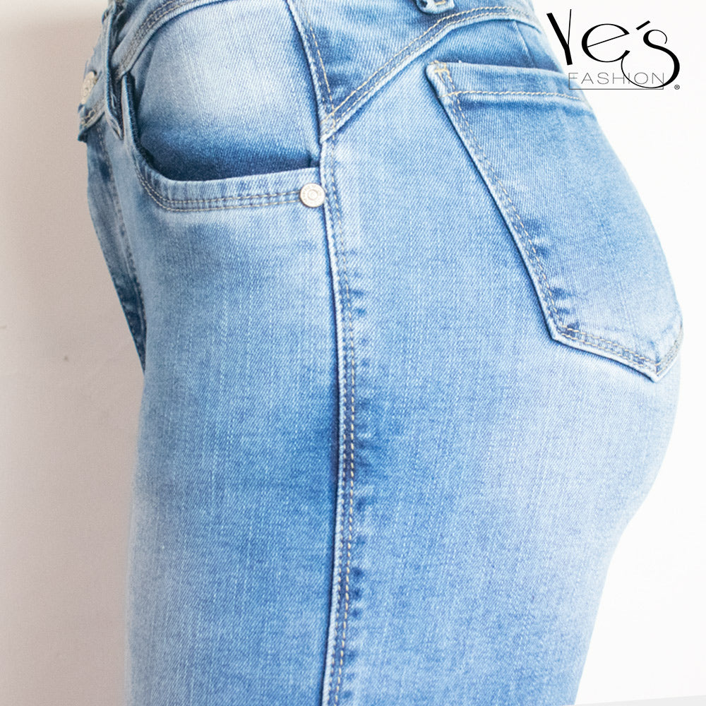 Jean-para-mujer-de-1Boton-color-celeste