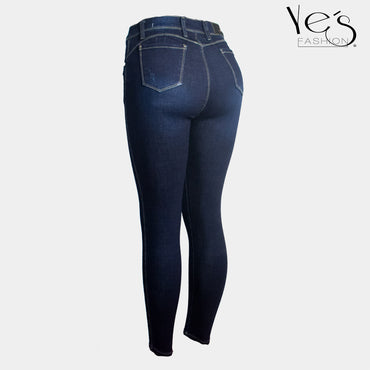 Jean para Mujer Clásico ( Indigo con pequeños rasgados - The Classic Collection)