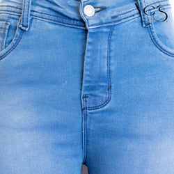 Jean de un boton para Mujer - Azul Claro (Essential Collection)