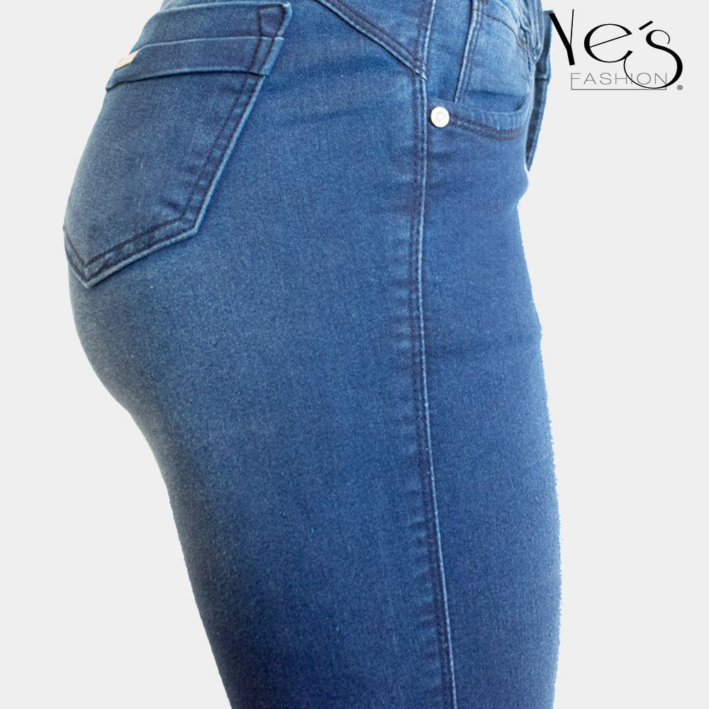 Jean de un boton para Mujer - Azul Oscuro (Essential Collection)