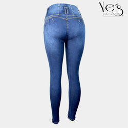 Nuevo! Jean para Mujer con Pretina alta - Color: Azul Oscuro (Denim Dynasty)