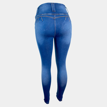 Pantalón Jean para Mujer - Color: Azul Denim (GlamourCurve Collection)