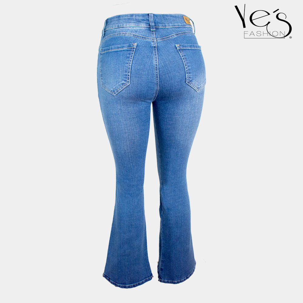 Jeans Flare para Mujer - Basta Acampanada - (Color: Azul Tradicional)