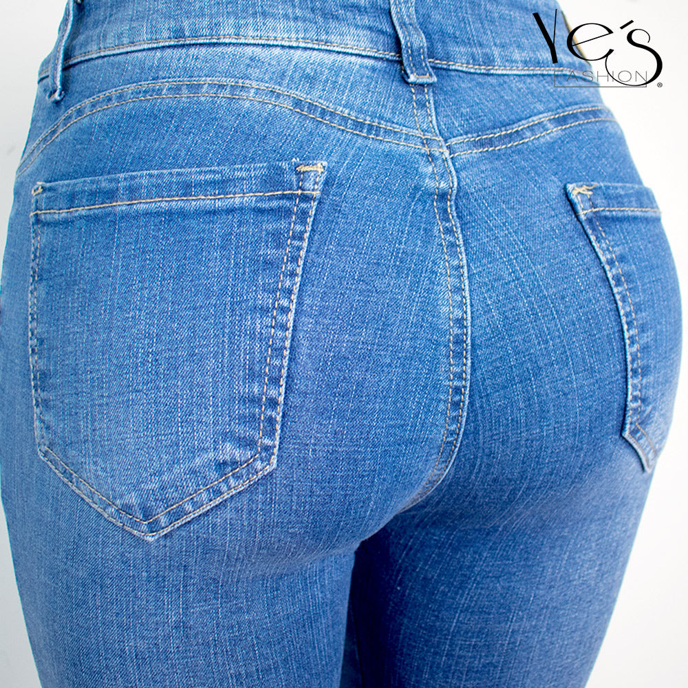 Jeans Flare para Mujer - Basta Acampanada - (Color: Azul Tradicional)
