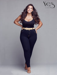 Jeans para Mujer , Plus Denim Trendy - Estilo Moderno y Tallas Extendidas ( Indigo)