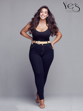 Jeans para Mujer , Plus Denim Trendy - Estilo Moderno y Tallas Extendidas ( Indigo)