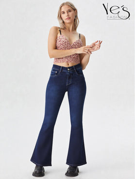 Jeans Flare para Mujer - Basta Acampanada - (Color: Índigo)
