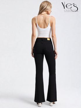 Jeans Flare para Mujer - Basta Acampanada - (Color: Negro)