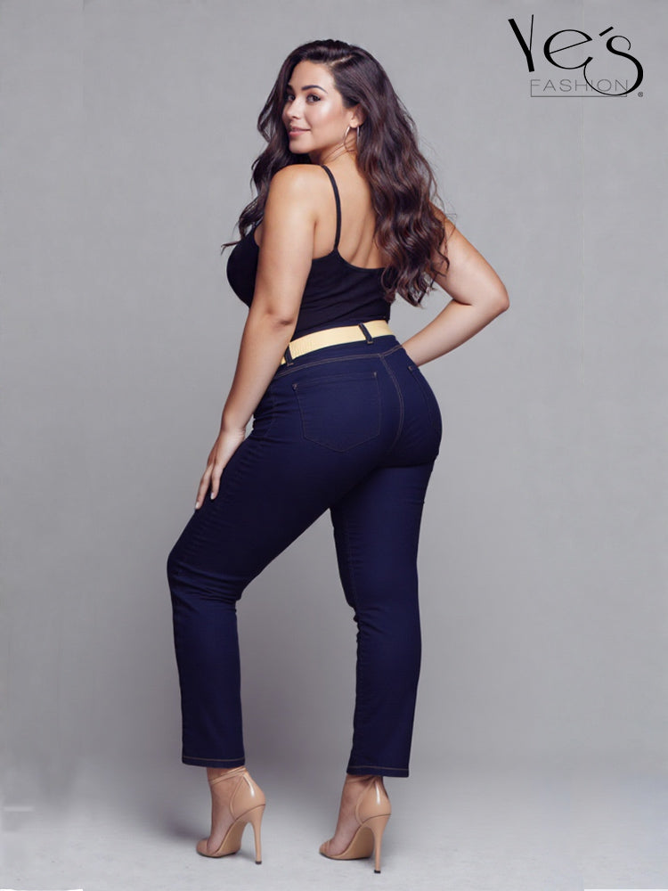 Jeans para Mujer , Plus Denim Trendy - Estilo Moderno y Tallas Extendidas ( Indigo)