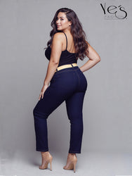 Jeans para Mujer , Plus Denim Trendy - Estilo Moderno y Tallas Extendidas ( Indigo)